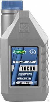 Тосол OILRIGHT Дзержинский ОЖ-40 ТМ готовый -40C синий 1 кг